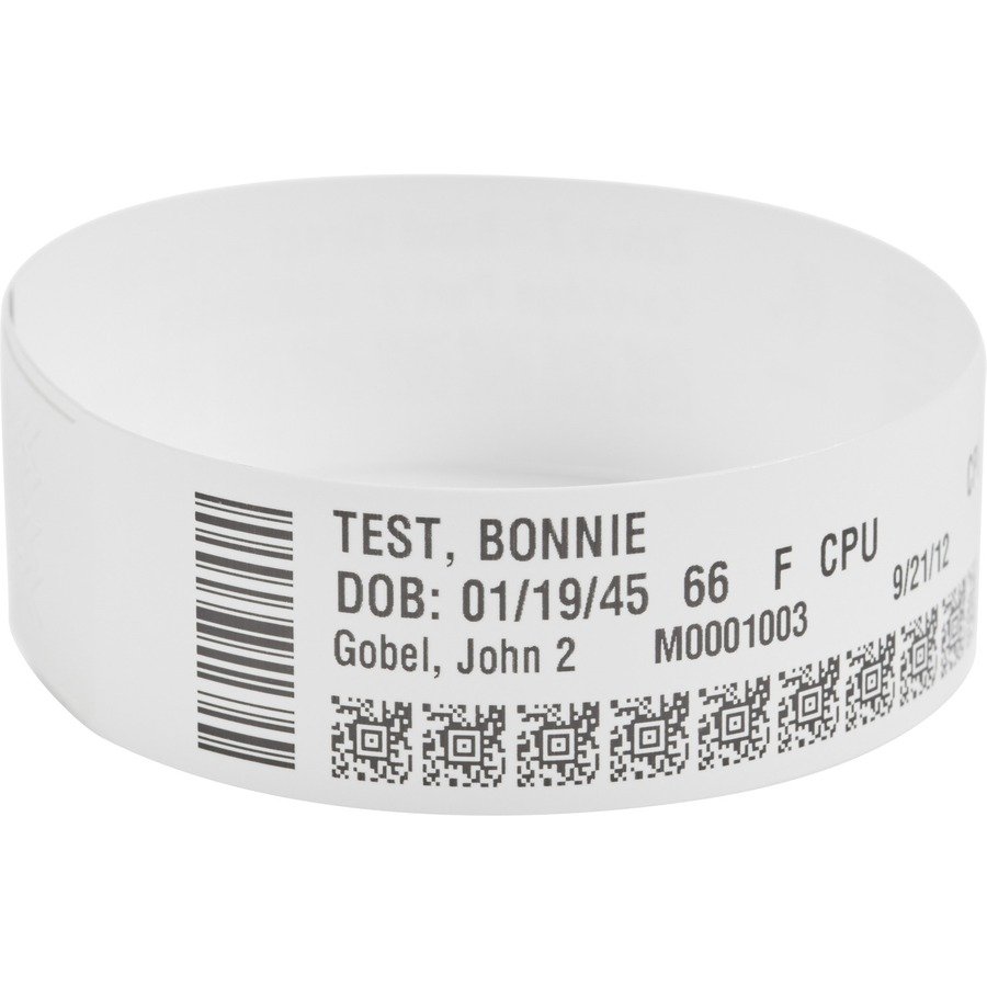 Zebra Z-Band Direct Wristband Cartridge Kit (White) — 1.1875″ × 11″