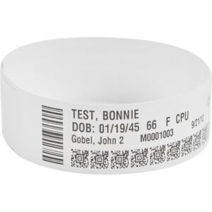 Zebra Z-Band Comfort Wristband Cartridge Kit (White) — 1" × 11"
