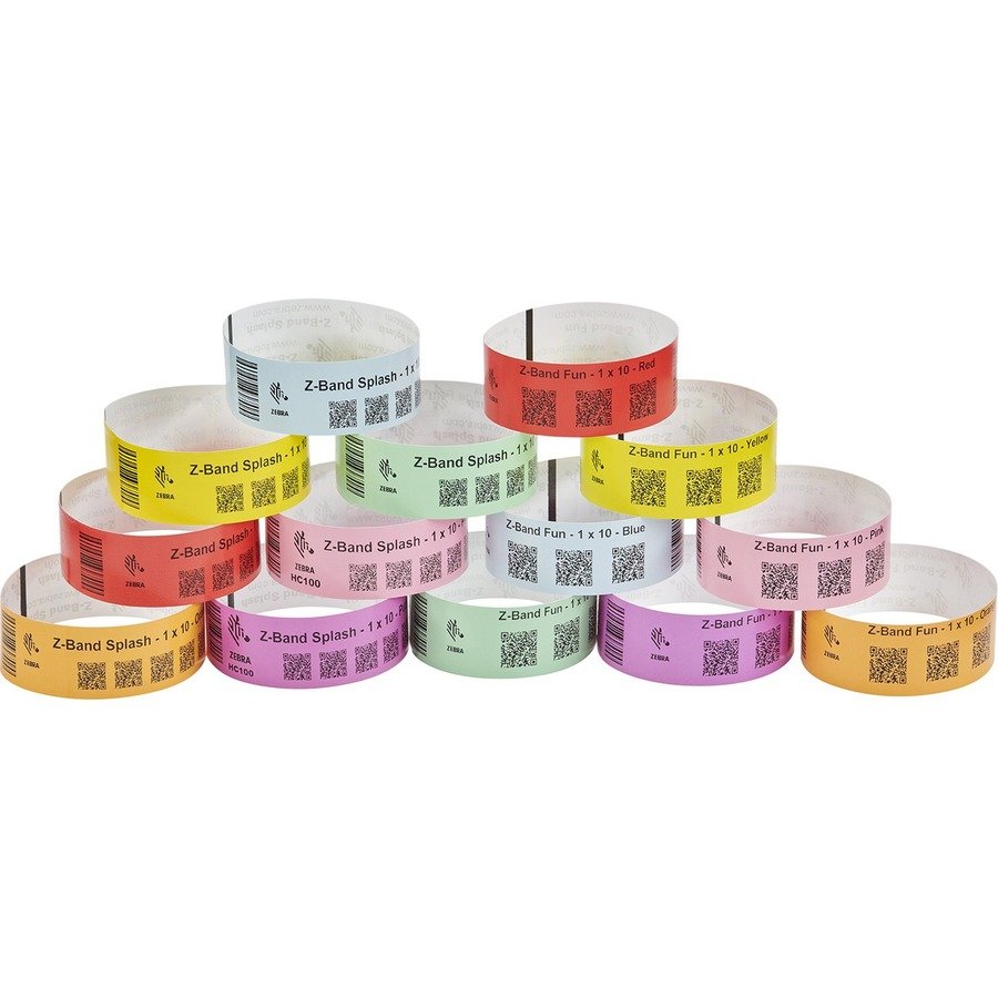 Zebra Z-Band Splash Thermal Label — 1″ × 10″ (10012718-7)