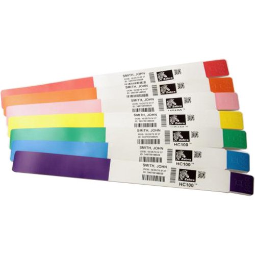 Zebra Z-Band Comfort Wristband Cartridge Kit (Pink)