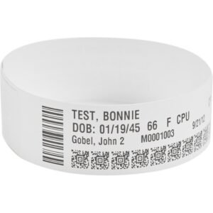 Zebra Z-Band Comfort Wristband Cartridge Kit (White) — 1" × 7"