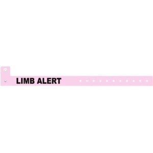 Zebra PINK - LIMB ALERT SPOT ALERT POLYESTER LABEL, 6 1.3125" X .375"
