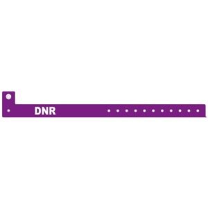 Zebra PURPLE - DNR TYVEK ALERT WRISTBAND, 1" X 10", 1000 WRISTBANDS