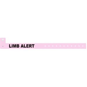 Zebra PINK - LIMB ALERT TYVEK ALERT WRISTBAND, 1" X 10", 1000
