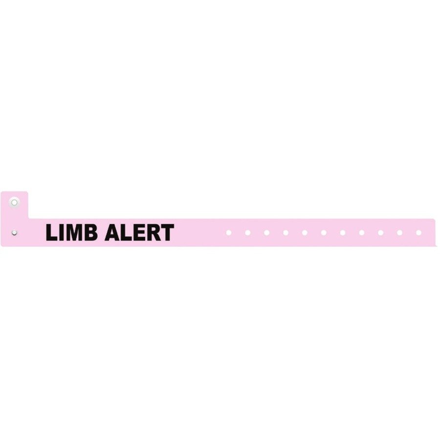 Zebra PINK – LIMB ALERT TYVEK ALERT WRISTBAND, 1″ X 10″, 1000