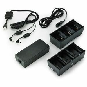 Zebra Dual 3-Slot Battery Charger Connected via Y Cable