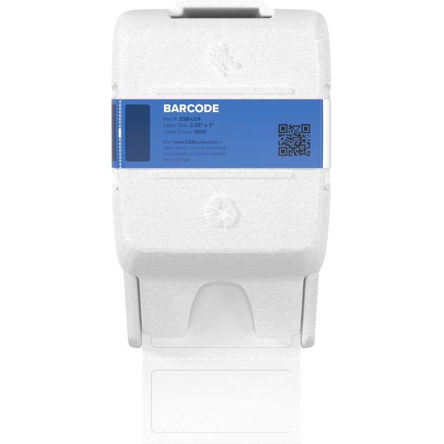 Zebra ZSB SERIES LABEL CARTRIDGE, 2.25X1IN (57X25MM), BARCODES, 1000