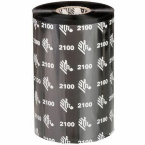 Zebra 2100 Black Wax Ribbon — 110mm × 450m